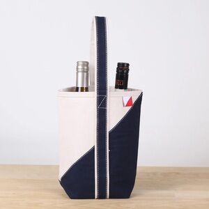 ShoreBags Double Wine Tote in Navy
